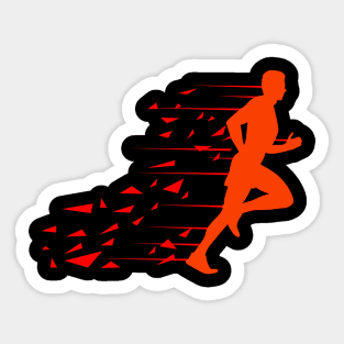 Jogging Man Sticker